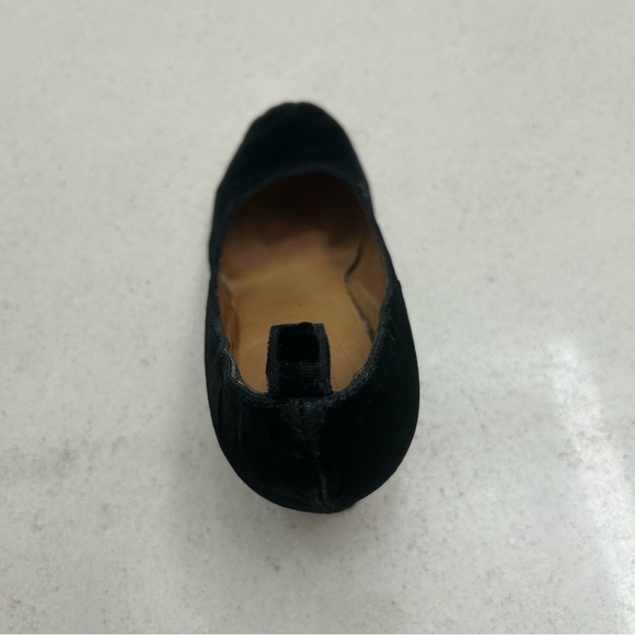 MM6 Martin Margiela Black Ostrich Embossed Velvet Wedge Shoes - Picture 8 of 12